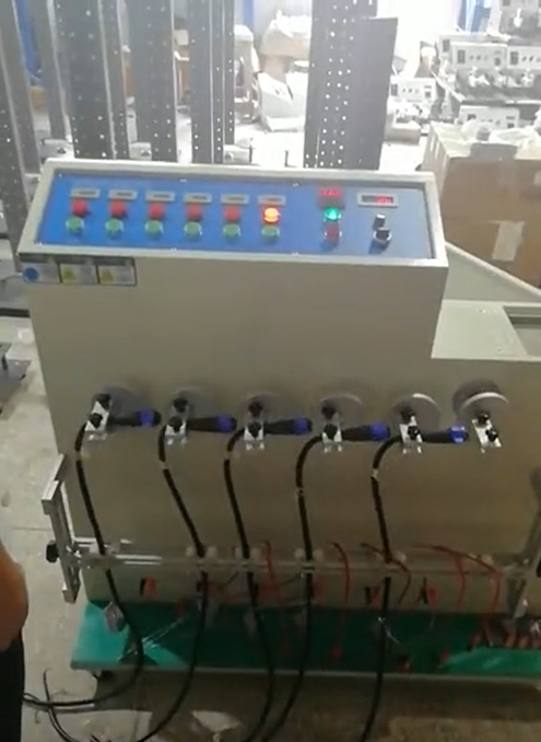 IEC884-1 360Â° Cable Plug Bend Testing Machine with 6 test stations